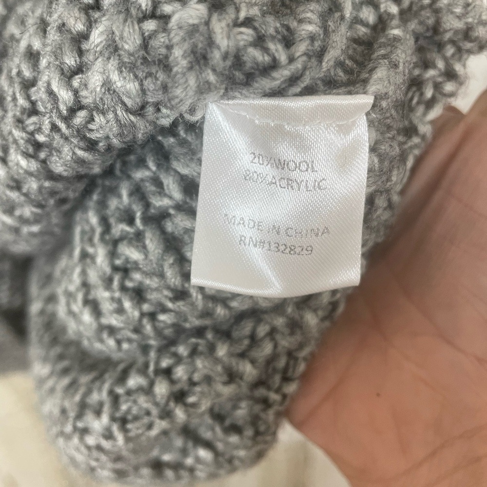House Of‎ Harlow 1960 x Revolve Wool Blend Dillin Sweater size S Grey High Neck - Picture 4 of 10